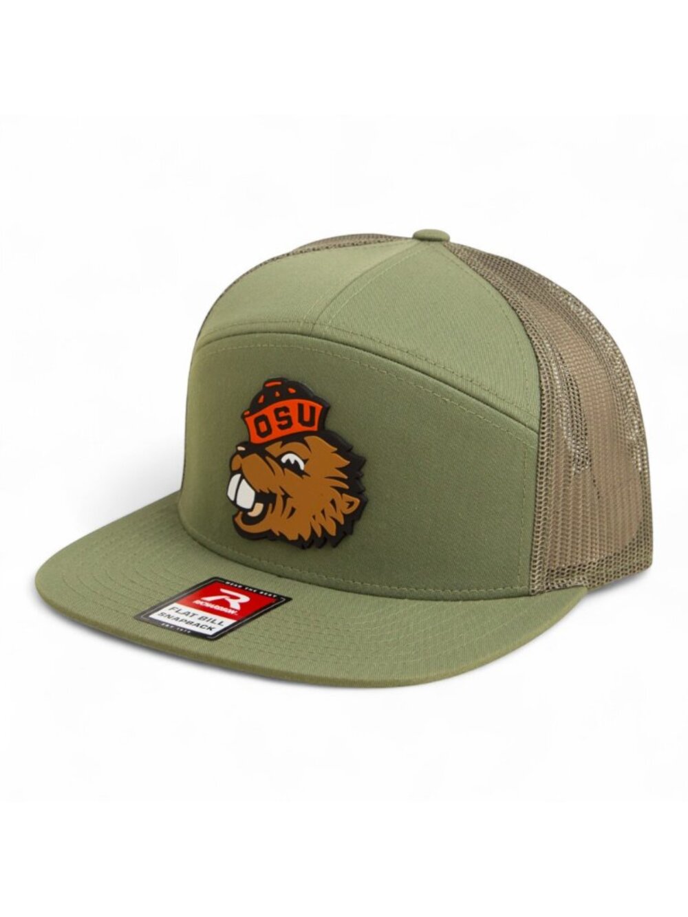 Oregon State Beavers Benny 3D Flat Bill Trucker Hat- Loden